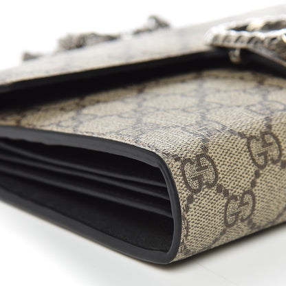 Gucci GG Supreme Monogram Mini Dionysus Chain Wallet Beige Black 5 of 9