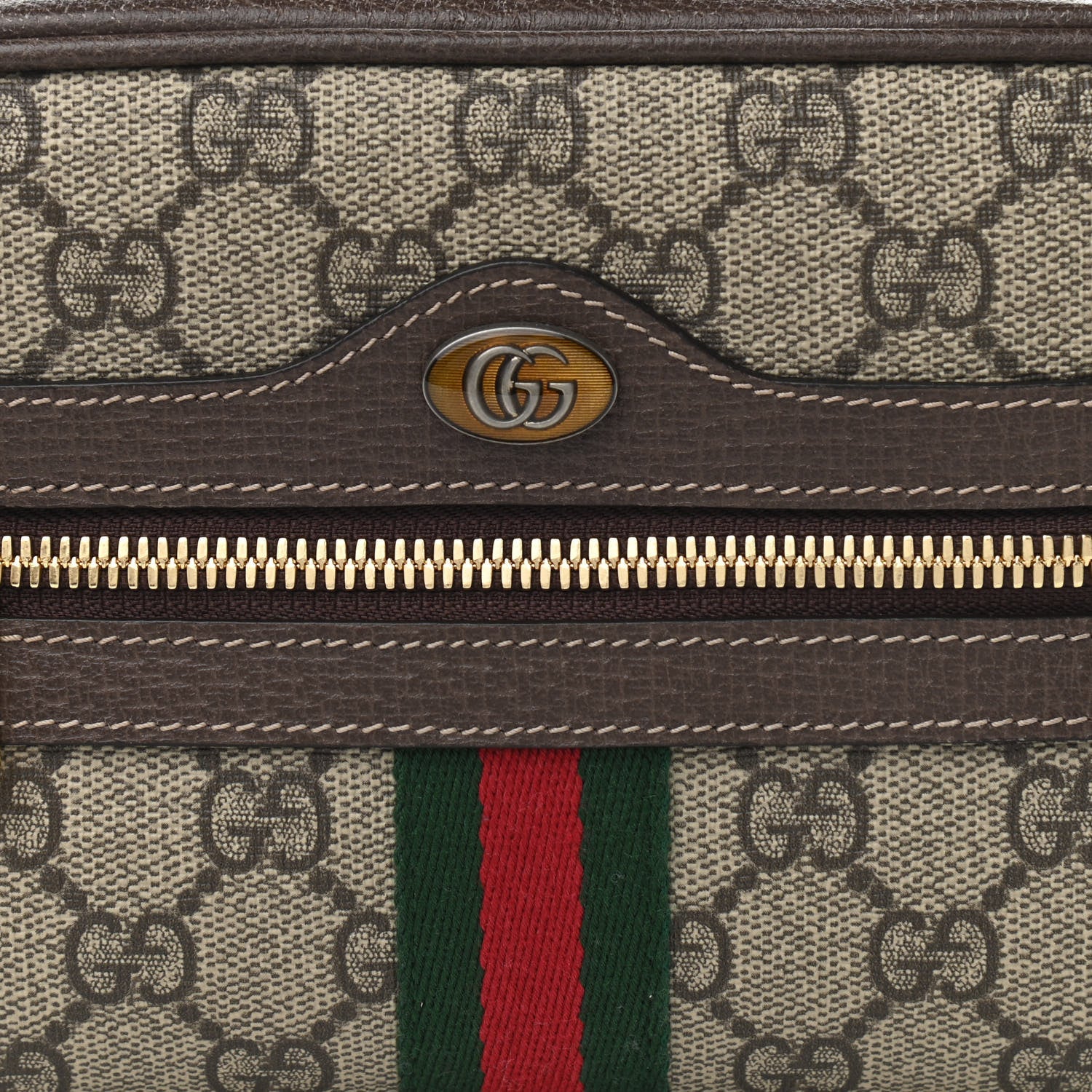 Gucci GG Supreme Monogram Web Small Ophidia Belt Bag 85 34 Dark Brown 8 of 13