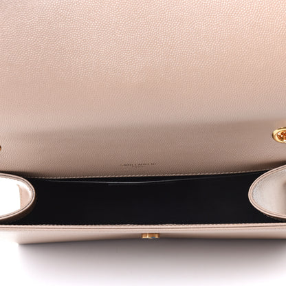 Saint Laurent Grain De Poudre Medium Monogram Kate Satchel Dark Beige 4 of 4