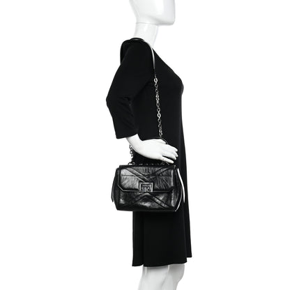 Givenchy Creased Patent Calfskin Small ID Flap Black 3 of 9