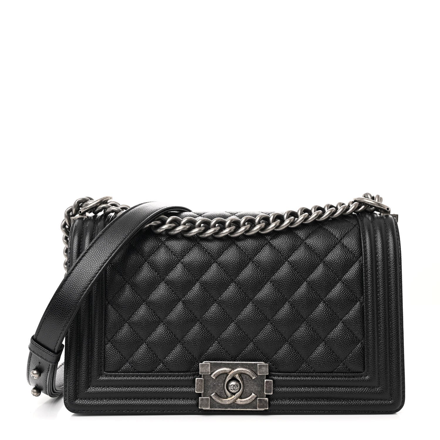 Chanel Caviar Quilted Medium Boy Flap Black 1 of 10
