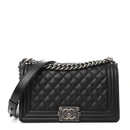 Chanel Caviar Quilted Medium Boy Flap Black 1 of 10