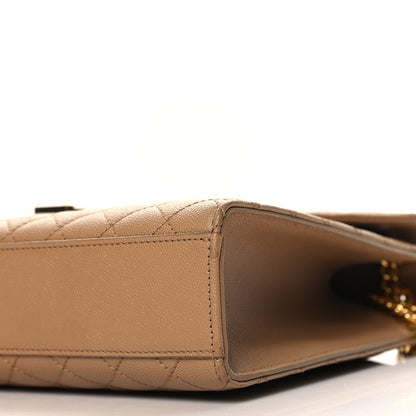 Saint Laurent Grain De Poudre Large Tri-Quilt Monogram Satchel Cork 10 of 11
