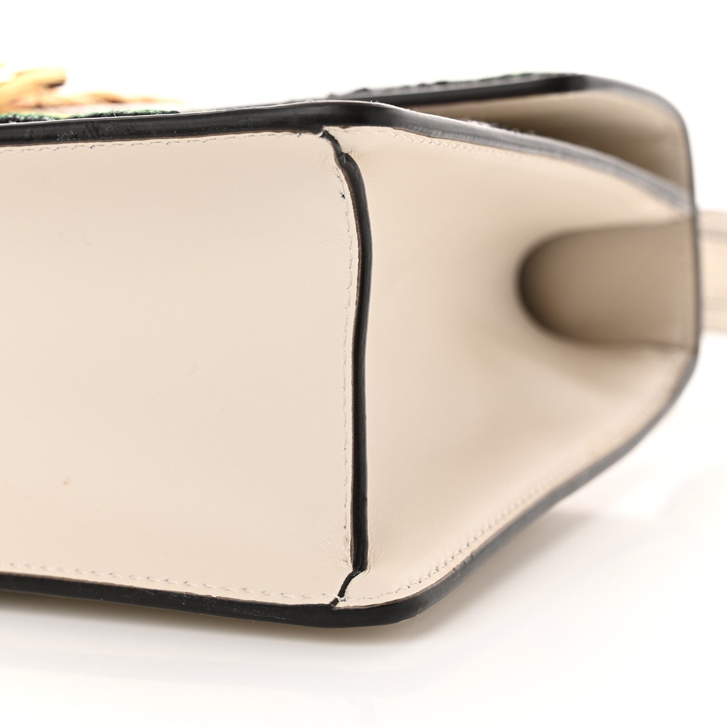 Calfskin Embroidered Small Sylvie Shoulder Bag White