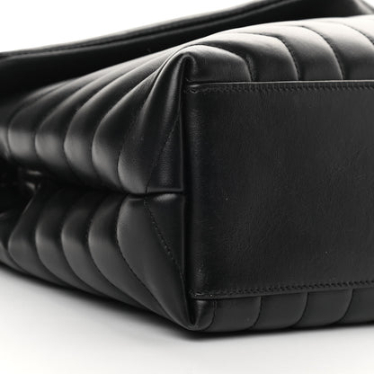 Saint Laurent Calfskin Y Quilted Monogram Medium Loulou Chain Satchel Black 9 of 17