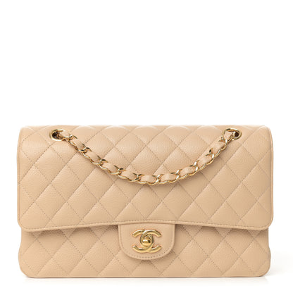 Chanel Caviar Quilted Medium Double Flap Beige 1 of 11