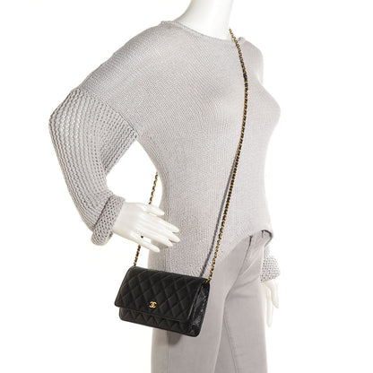 Chanel Caviar Quilted Wallet On Chain WOC Black 2 of 9