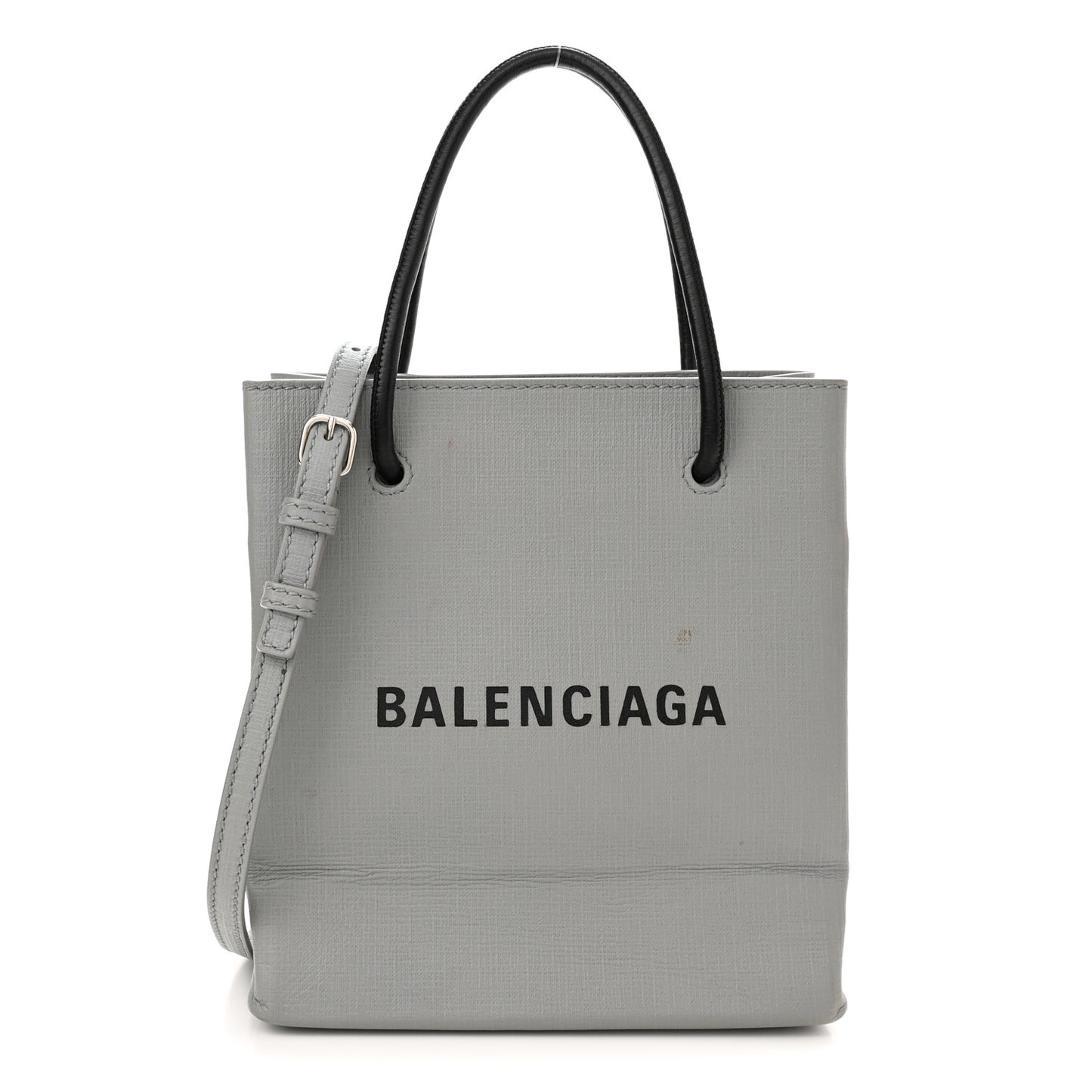 Calfskin Logo XXS Shopping Tote Gris Fossile