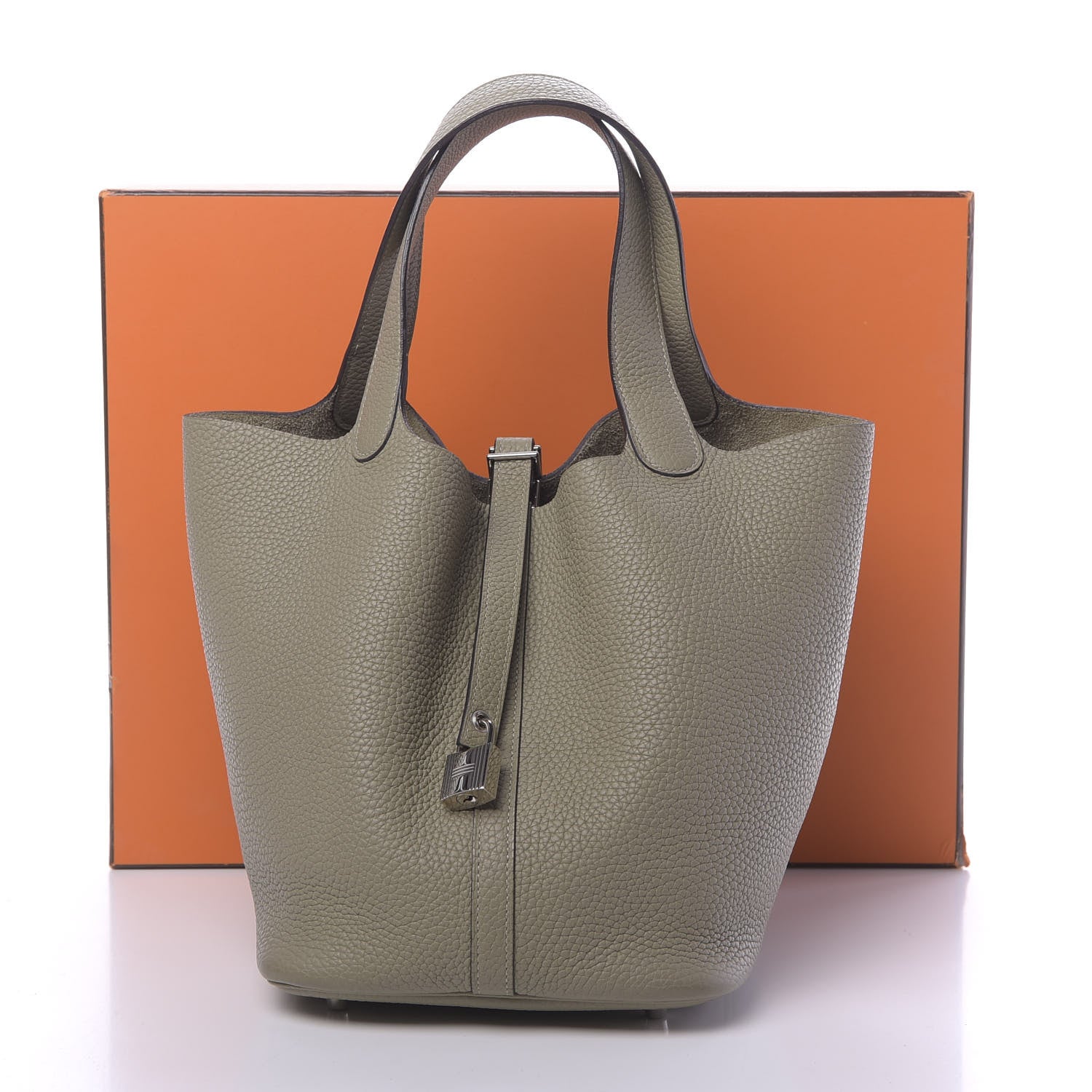 Hermes Taurillon Clemence Picotin Lock 22 MM Sauge 11 of 11