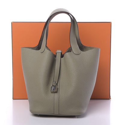 Hermes Taurillon Clemence Picotin Lock 22 MM Sauge 11 of 11