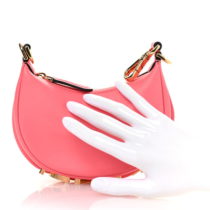 Fendi Vitello Grace New Matte Nano Fendigraphy Hobo Charm Pink Dalia 2 of 11
