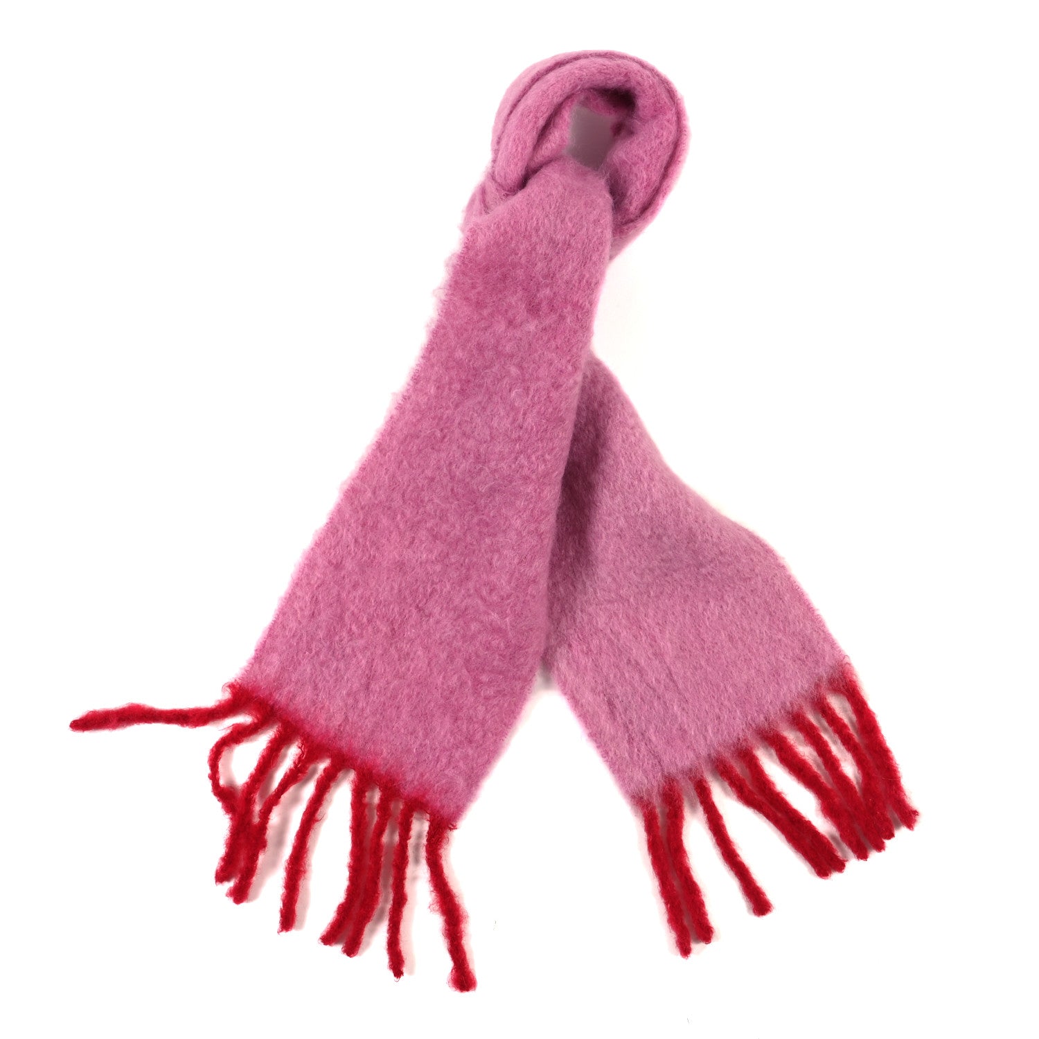 Loewe Mohair Wool Anagram Scarf Pink Red 1 of 4