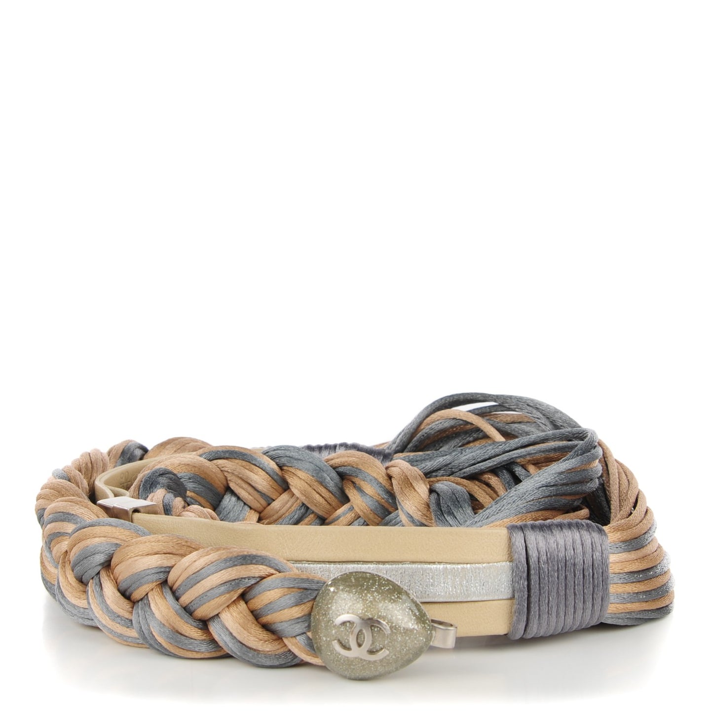 Satin Braided Resin CC Belt 90 36 Blue Gold