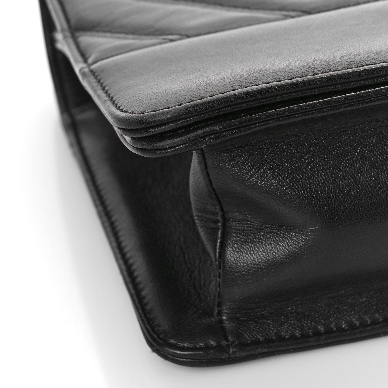 Chanel Lambskin Chevron Quilted Flap Black 8 of 9