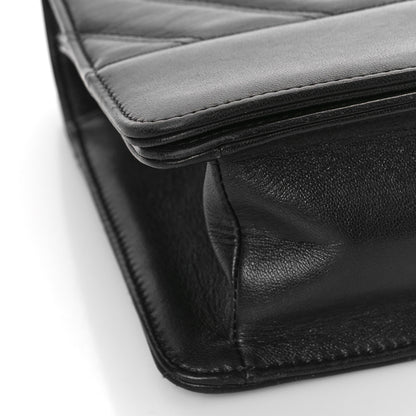 Chanel Lambskin Chevron Quilted Flap Black 8 of 9