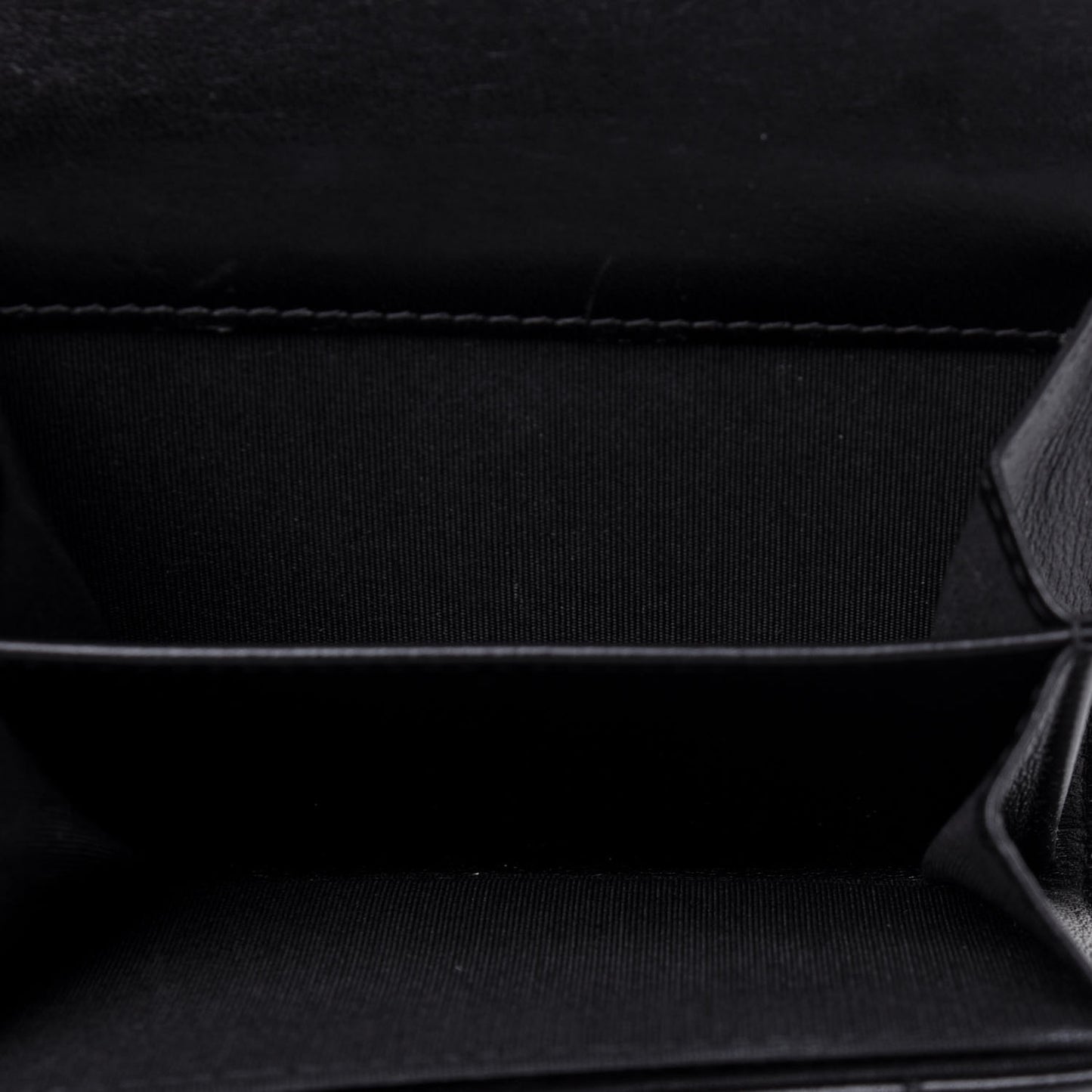 Lambskin Quilted CC Chic Flap Card Holder Black Gold