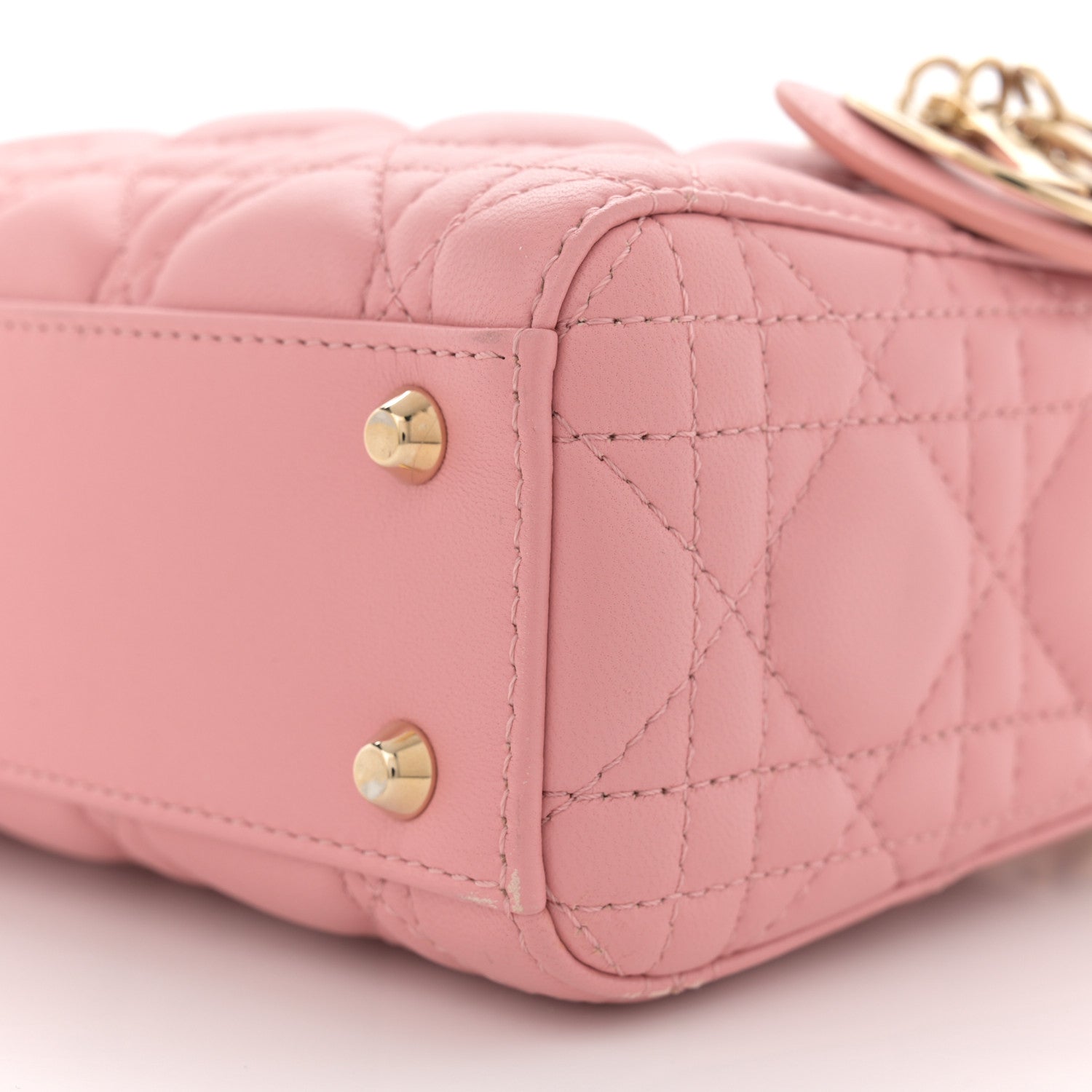 Christian Dior Lambskin Cannage Mini Lady Dior Light Pink 10 of 13