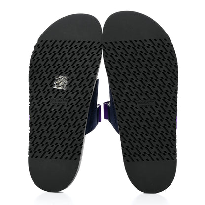 Hermes Suede Goatskin Womens Chypre Sandals 42 Marine Violet Majorette 5 of 9