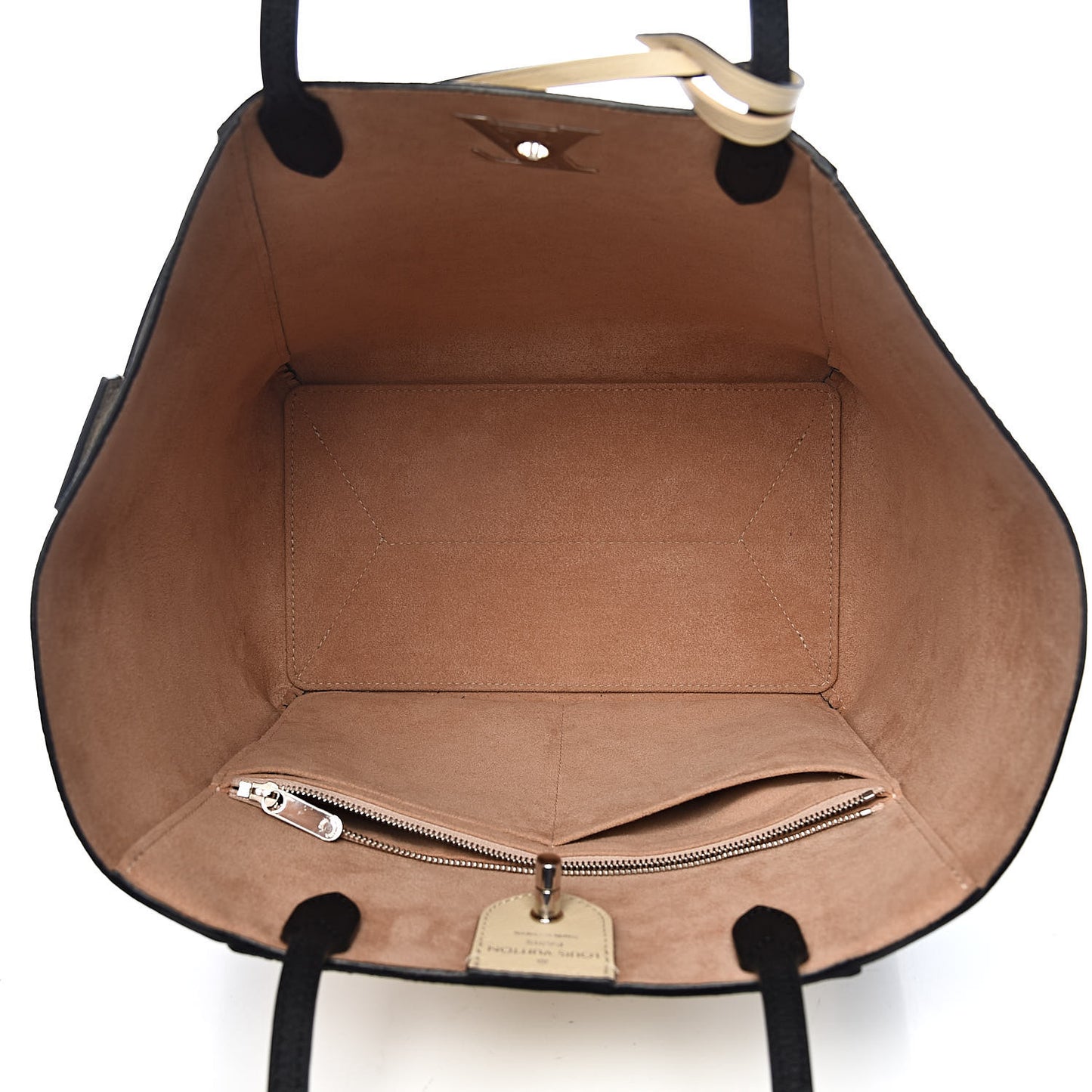 Calfskin Lockme Cabas Vanille Black