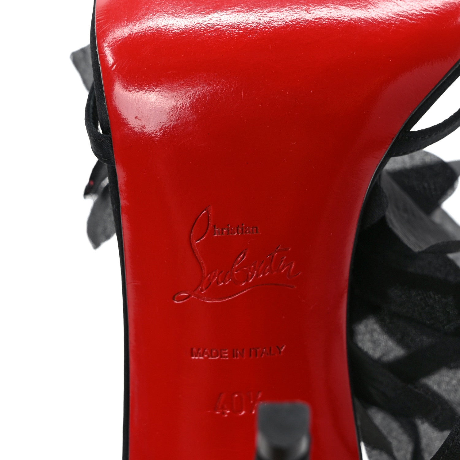 Christian Louboutin Satin Petal Mount Street Sandals 40.5 Black 6 of 7