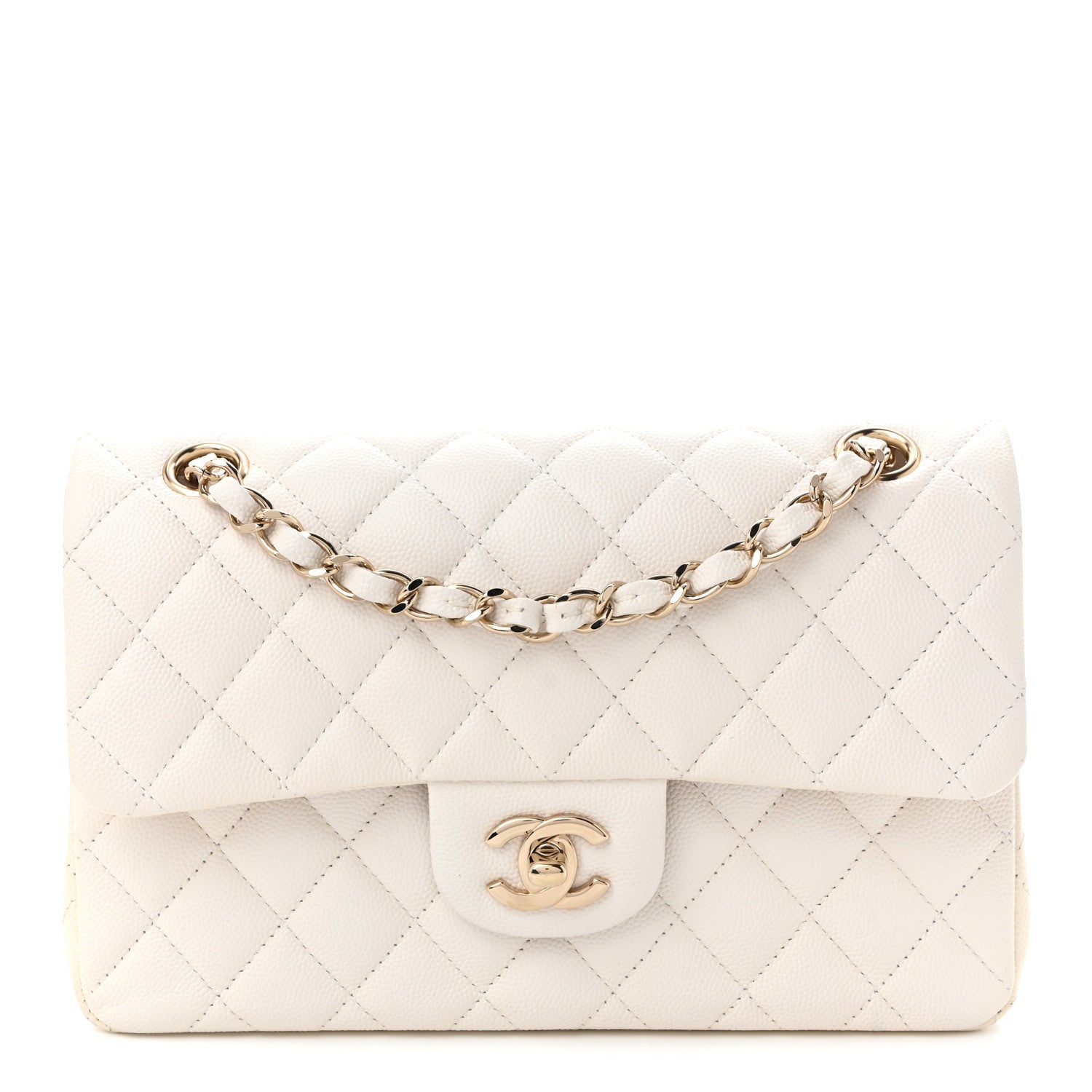 Chanel Caviar Quilted Small Double Flap White 1 of 10