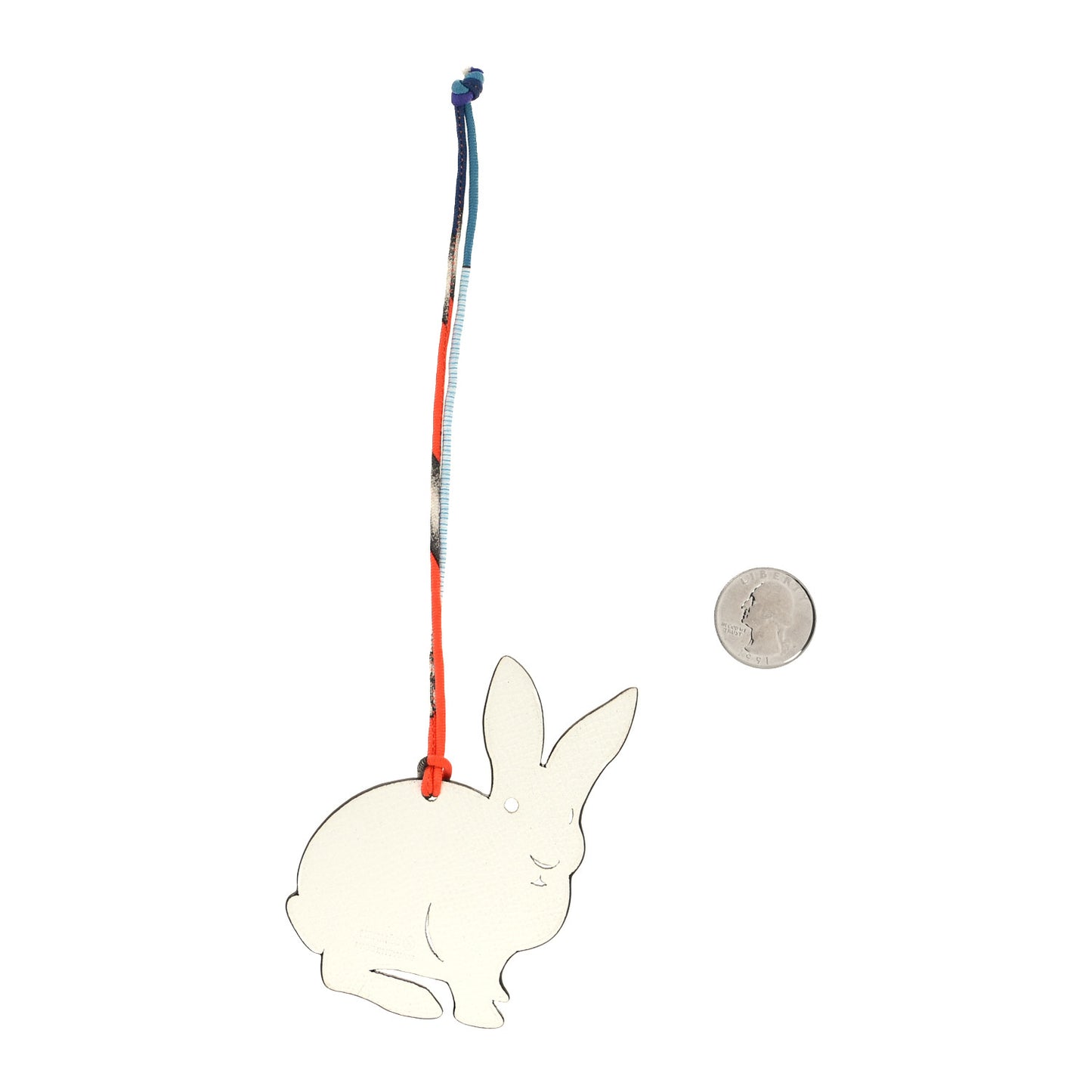 Togo Epsom Petit H Rabbit Bag Charm Chocolate Gris Mouette