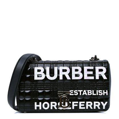 Burberry Patent Quilted Horseferry Print Small Lola Bag Black 1 of 4