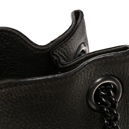 Gucci Metallic Pebbled Calfskin Medium Soho Chain Shoulder Bag Sasso 33 of 36