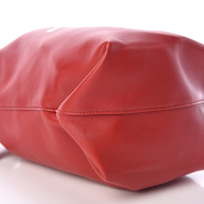 Saint Laurent Lambskin Teddy Drawstring Bag Eros Red 10 of 12