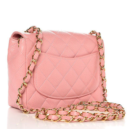 Chanel Caviar Quilted Mini Square Flap Pink 3 of 8