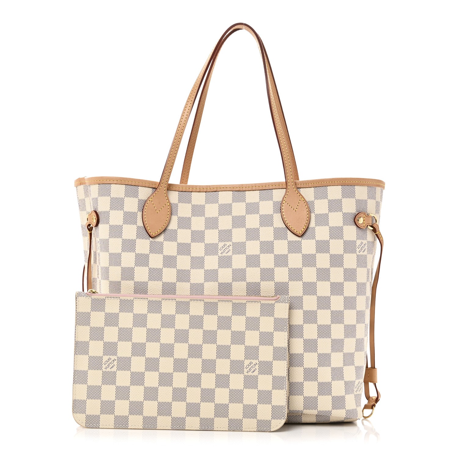 Louis Vuitton Damier Azur Neo Neverfull MM Rose Ballerine 3 of 11