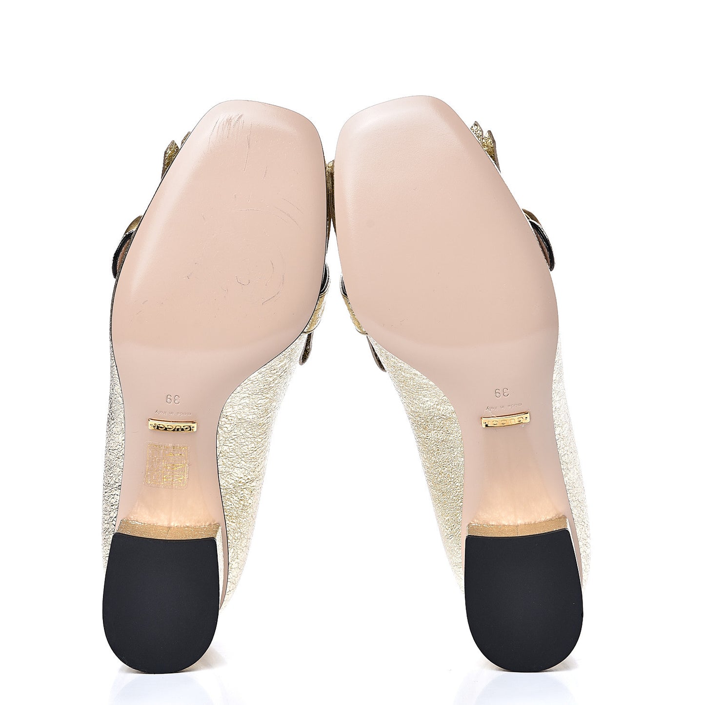 Galassia GG Marmont Fringe 50mm Loafer Pumps 39 Platino