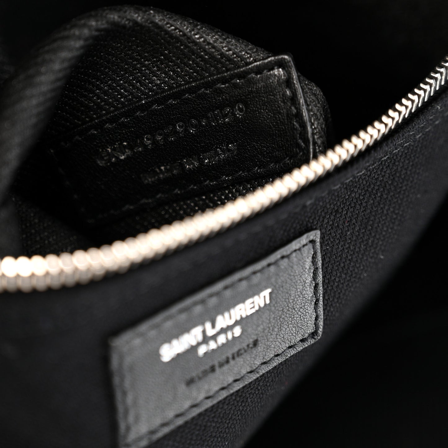 Linen Calfskin Rive Gauche Tote Black