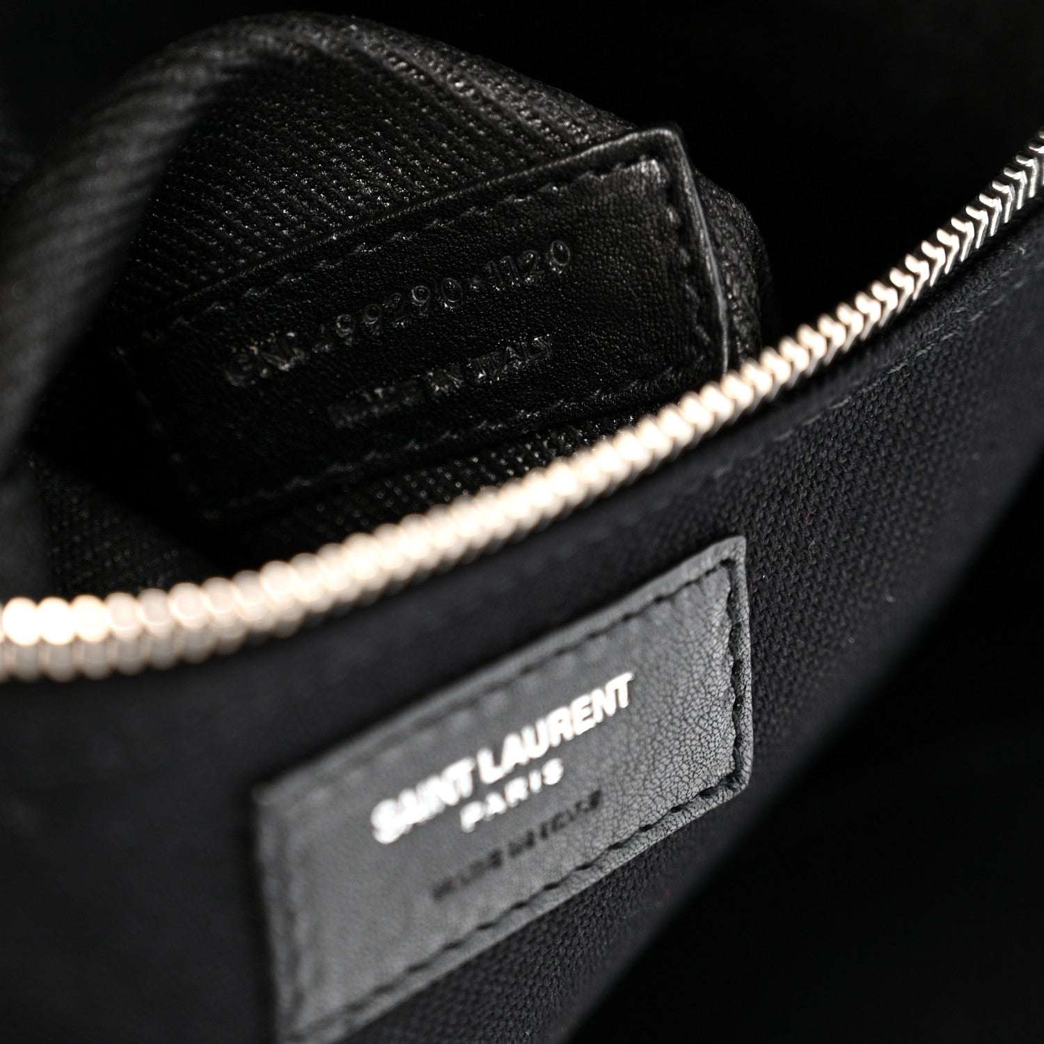 Saint Laurent Linen Calfskin Rive Gauche Tote Black 7 of 15