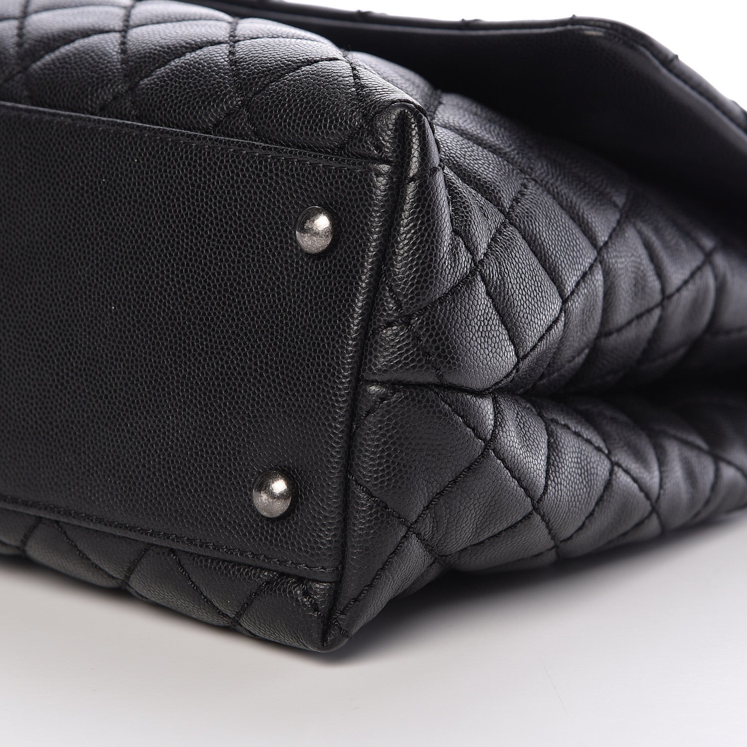 Chanel Caviar Quilted Medium Coco Handle Flap Black 10 of 10