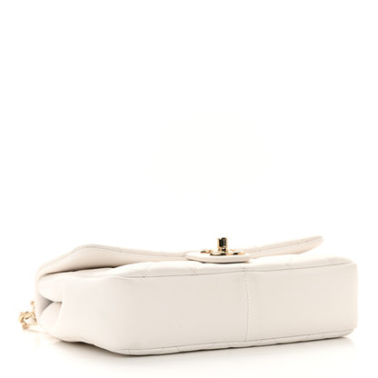 Chanel Lambskin Quilted Resin Bi-Color Chain Flap Bag White 4 of 15