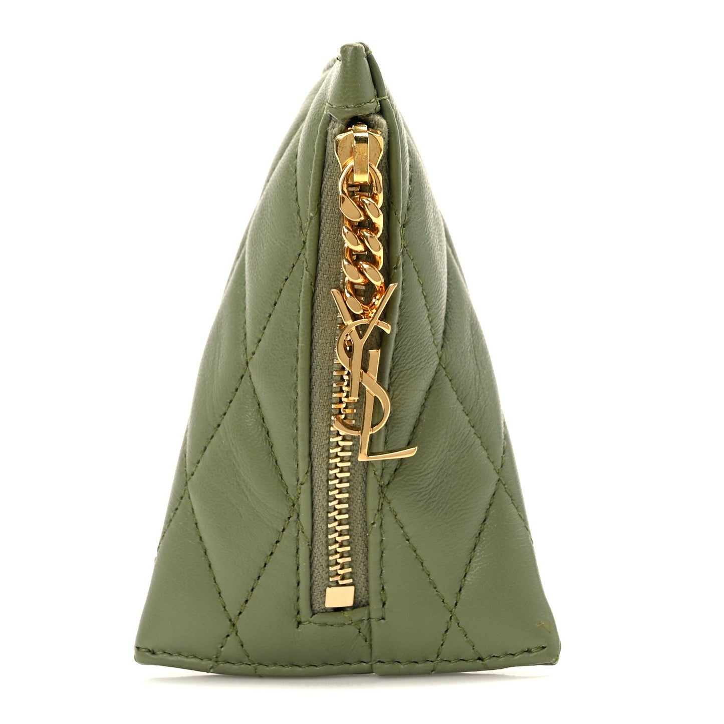 Quilted Lambskin Berlingo Bag Charm Pistache