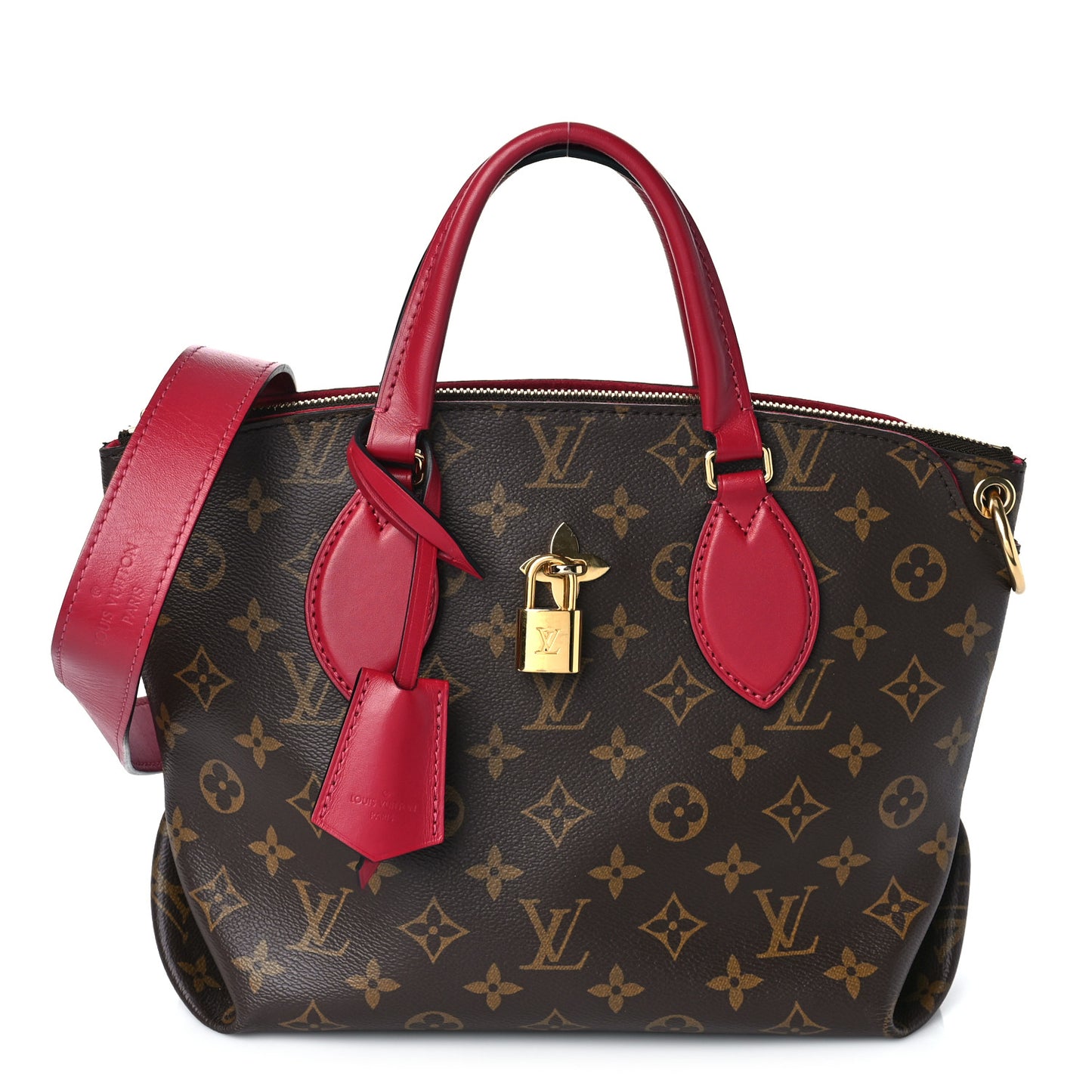 Monogram Flower Zipped Tote PM Lie de Vin