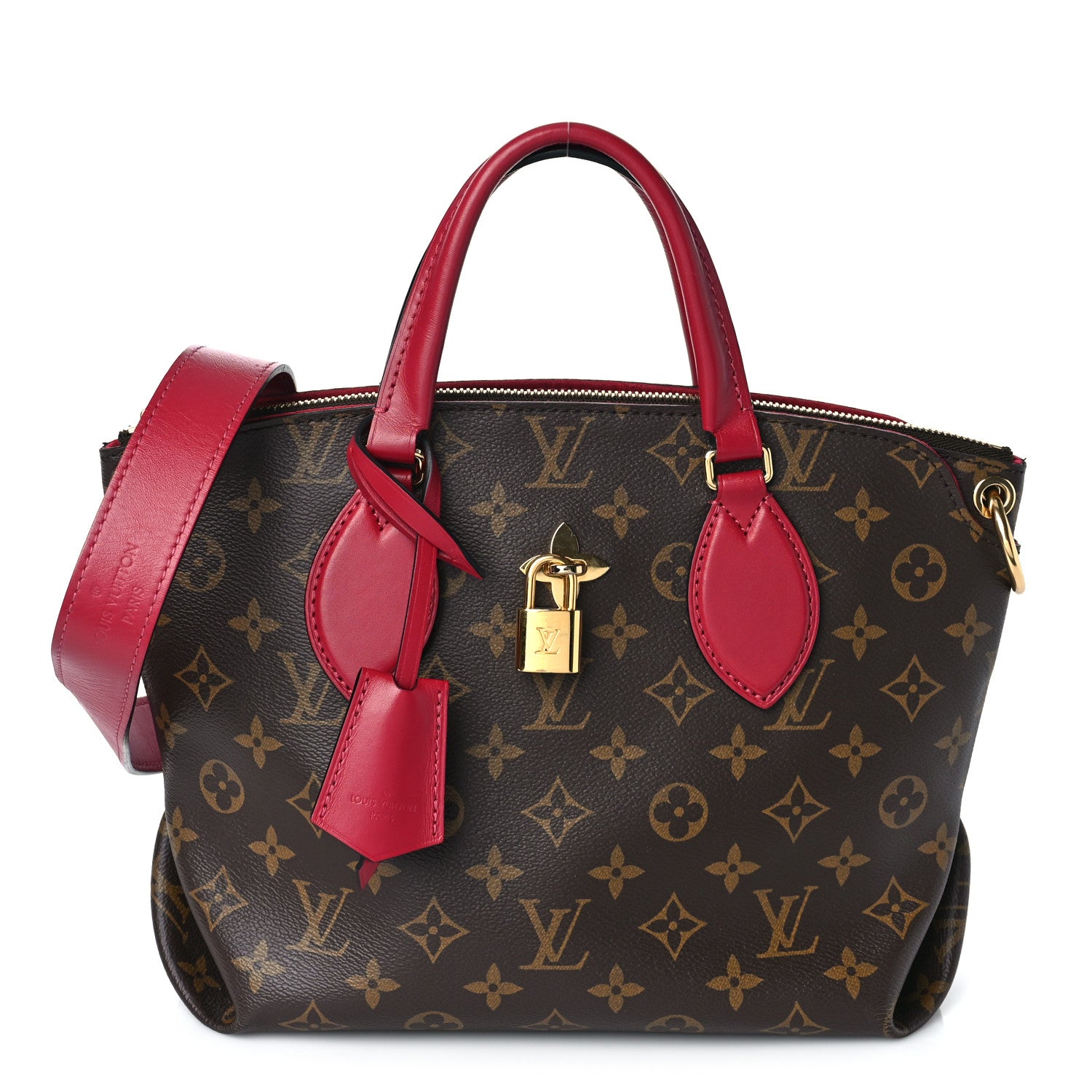 Louis Vuitton Monogram Flower Zipped Tote PM Lie de Vin 1 of 10