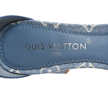 Louis Vuitton Monogram Denim Silhouette Sandals 41 Blue 6 of 9