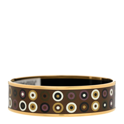 Hermes Enamel Printed Wide Dancing Circles Bracelet 1 of 6