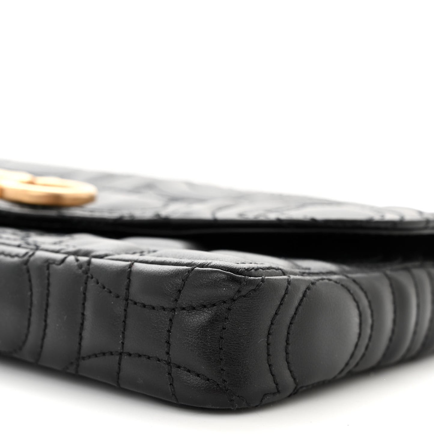 Calfskin Quilted Gancini Mini Bag Black Black
