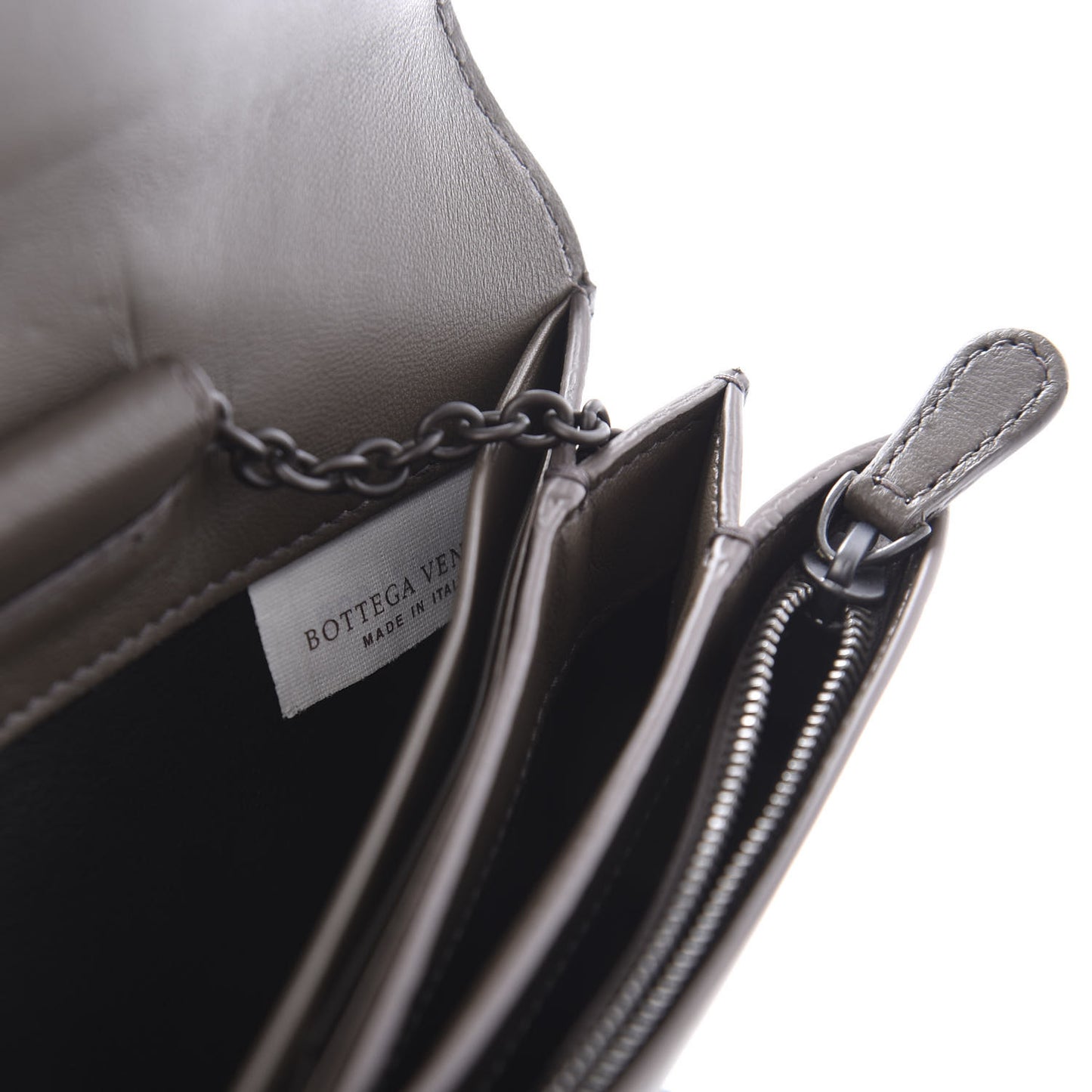 Nappa Intrecciato Continental Wallet on Chain Ebano