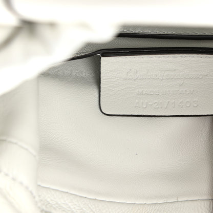 Salvatore Ferragamo Calfskin Cage Bag White 7 of 10