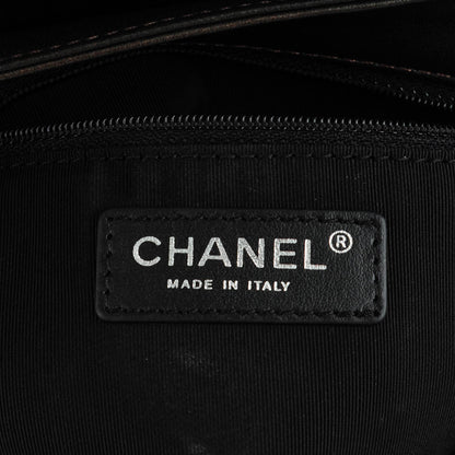 Chanel Metallic Goatskin Quilted Small Rock In Rome Flap Charcoal 7 of 8