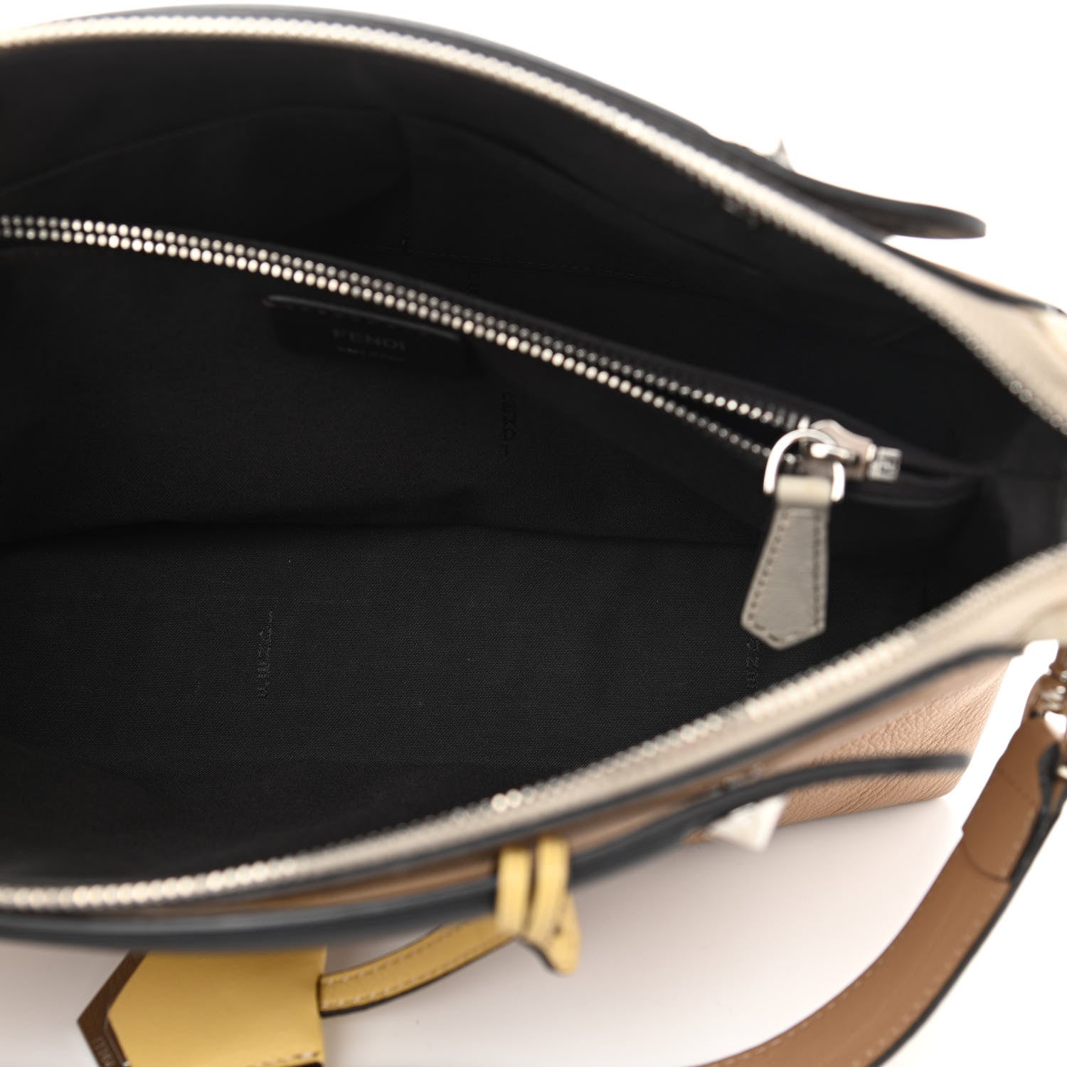Fendi Vitello Dolce 4 Color Medium By The Way Boston Bag Sand Grano Multicolor 6 of 11