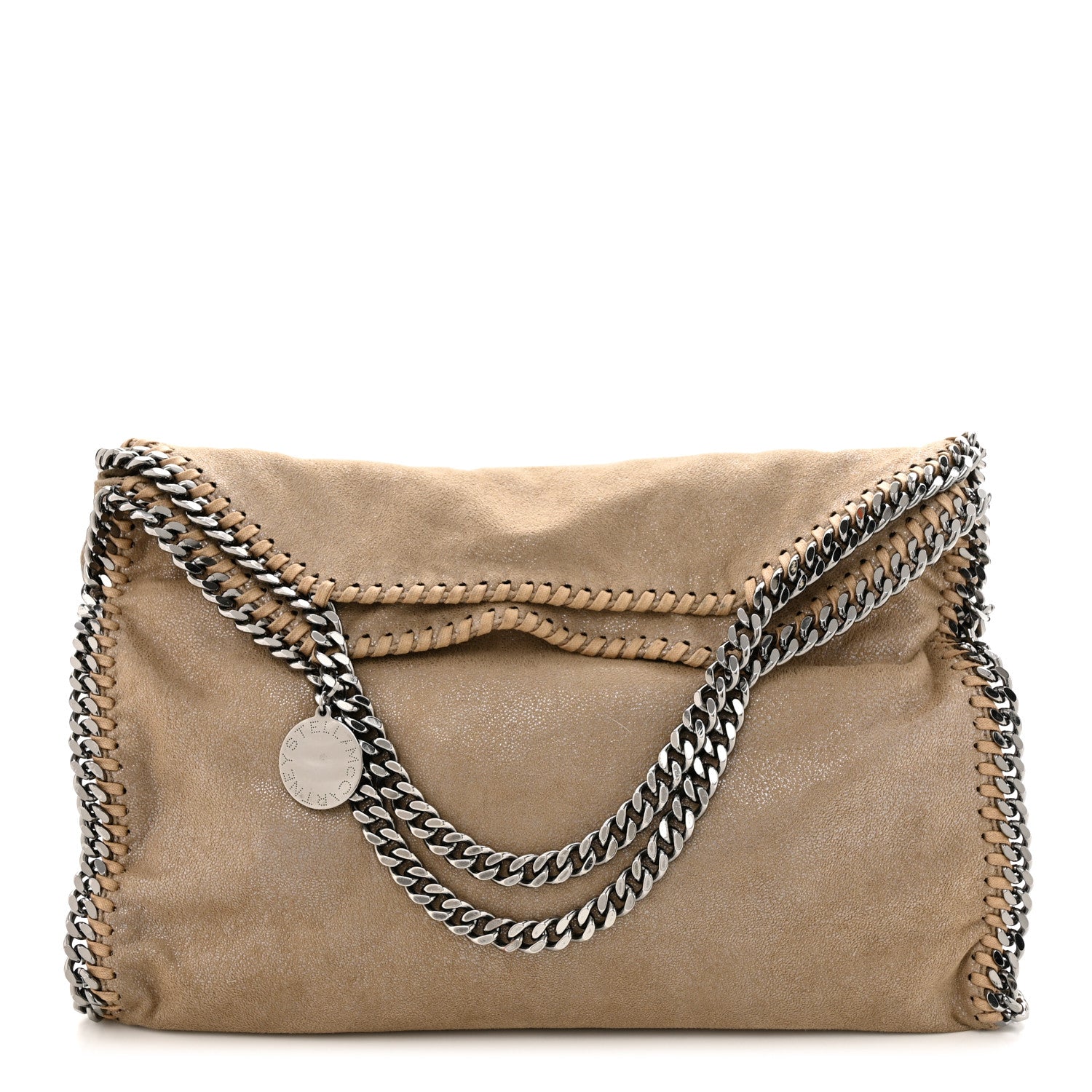 Stella McCartney Shaggy Deer Falabella Fold Over Tote Taupe 1 of 10