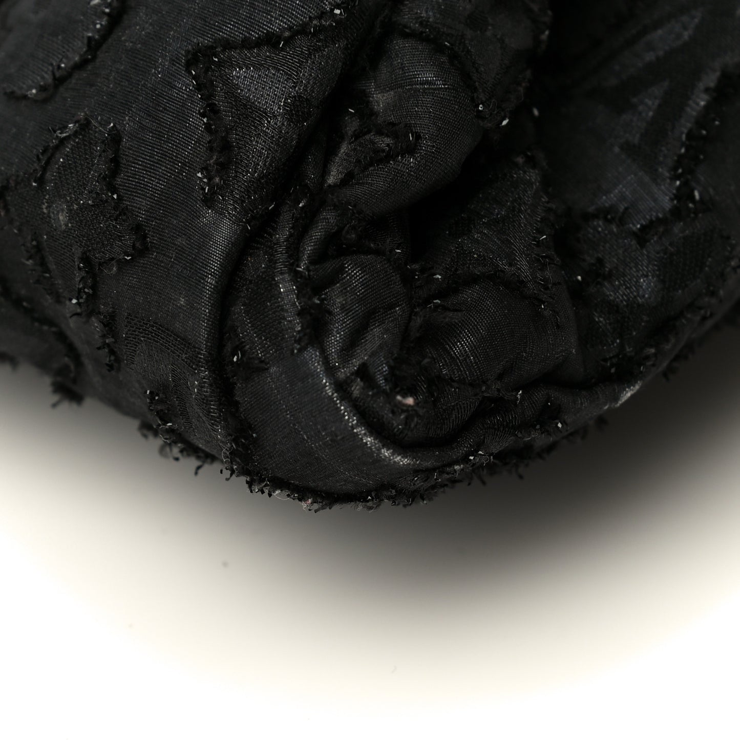 Lurex Quilted Monogram Altair Clutch Black