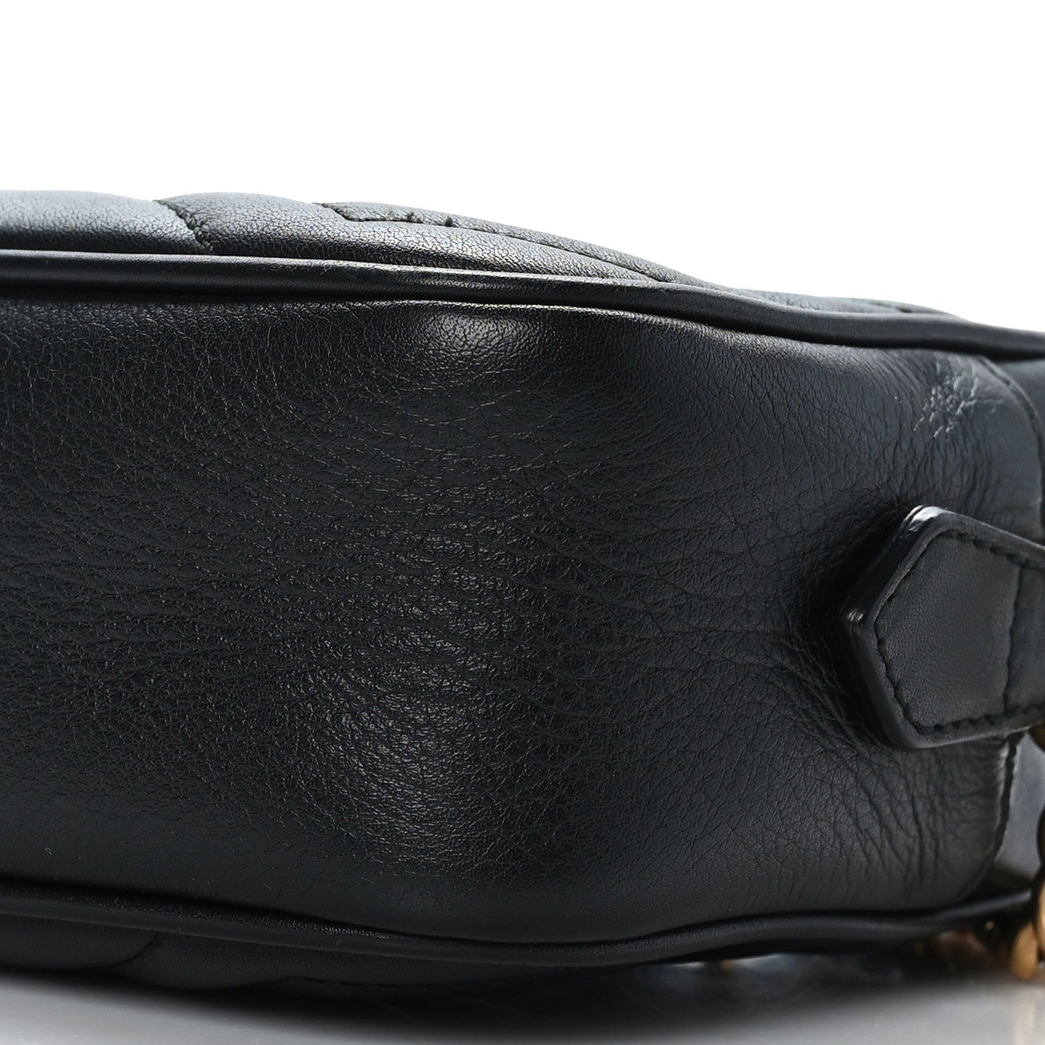 Gucci Calfskin Matelasse Mini GG Marmont Chain Shoulder Bag Black 10 of 10