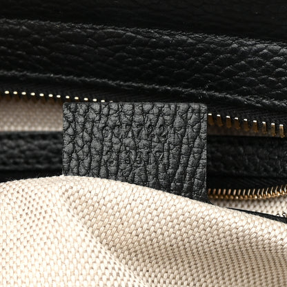 Gucci Pebbled Calfskin Medium Soho Top Handle Satchel Black 8 of 15